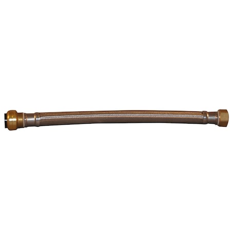 Apollo 3/4 in. Push-To-Connect x 3/4 in. Female Pipe Thread x 15 in. Braided Stainless Steel WH Connector FSBBS34F15